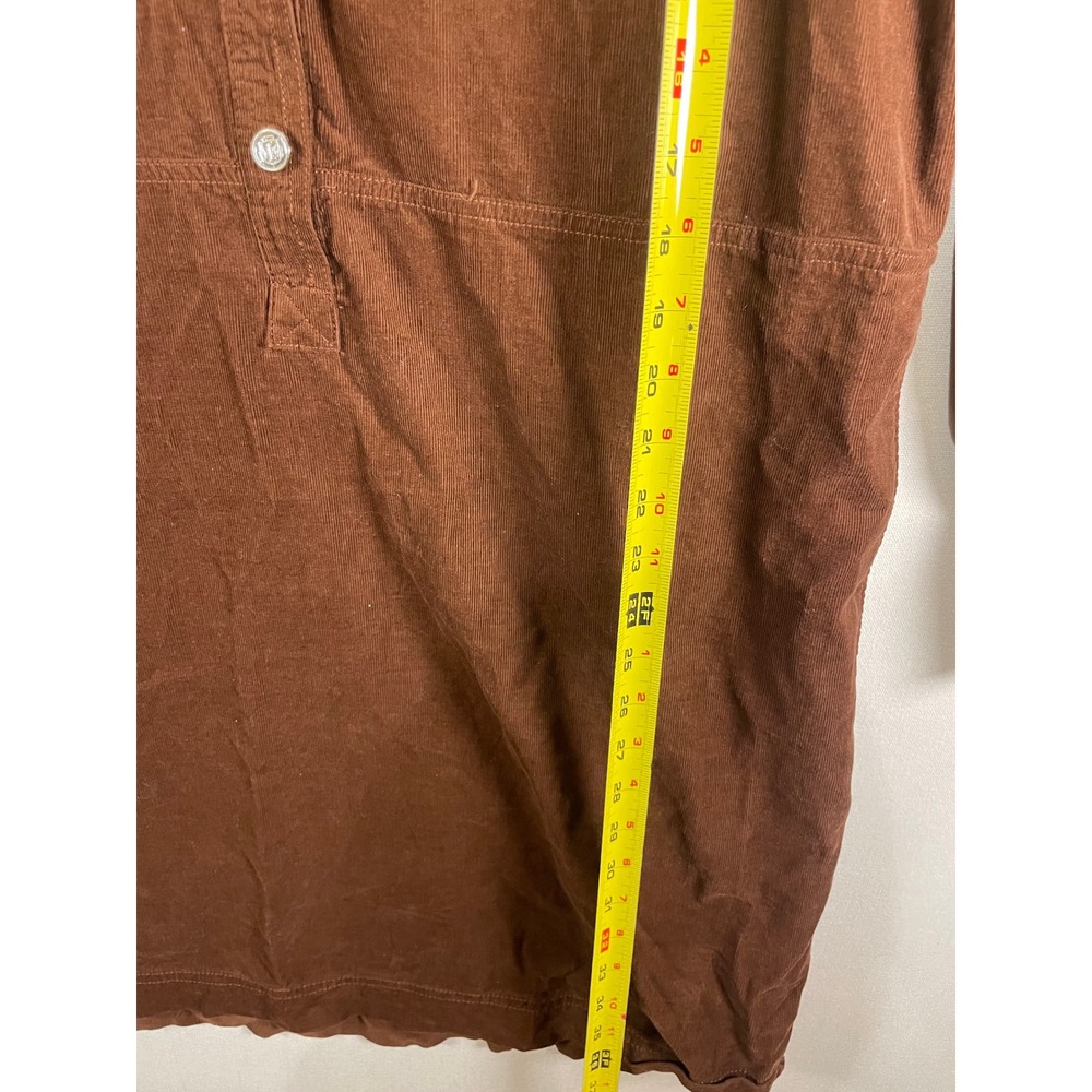 Talbots Womens Brown Corduroy Long Sleeve Button Front Shirt Dress Size 16 - Picture 4 of 8